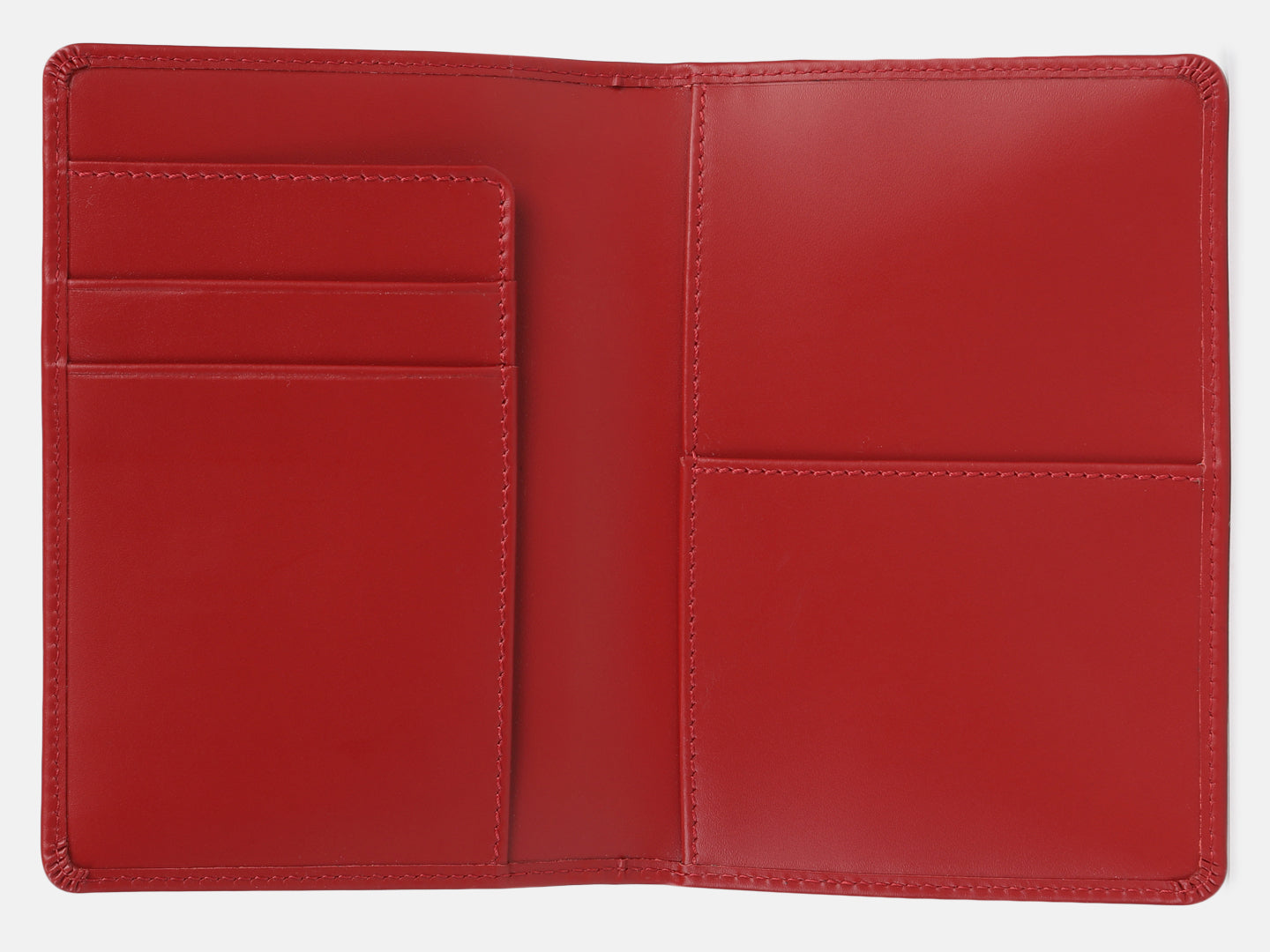 leather passport case inside pocket ruby red