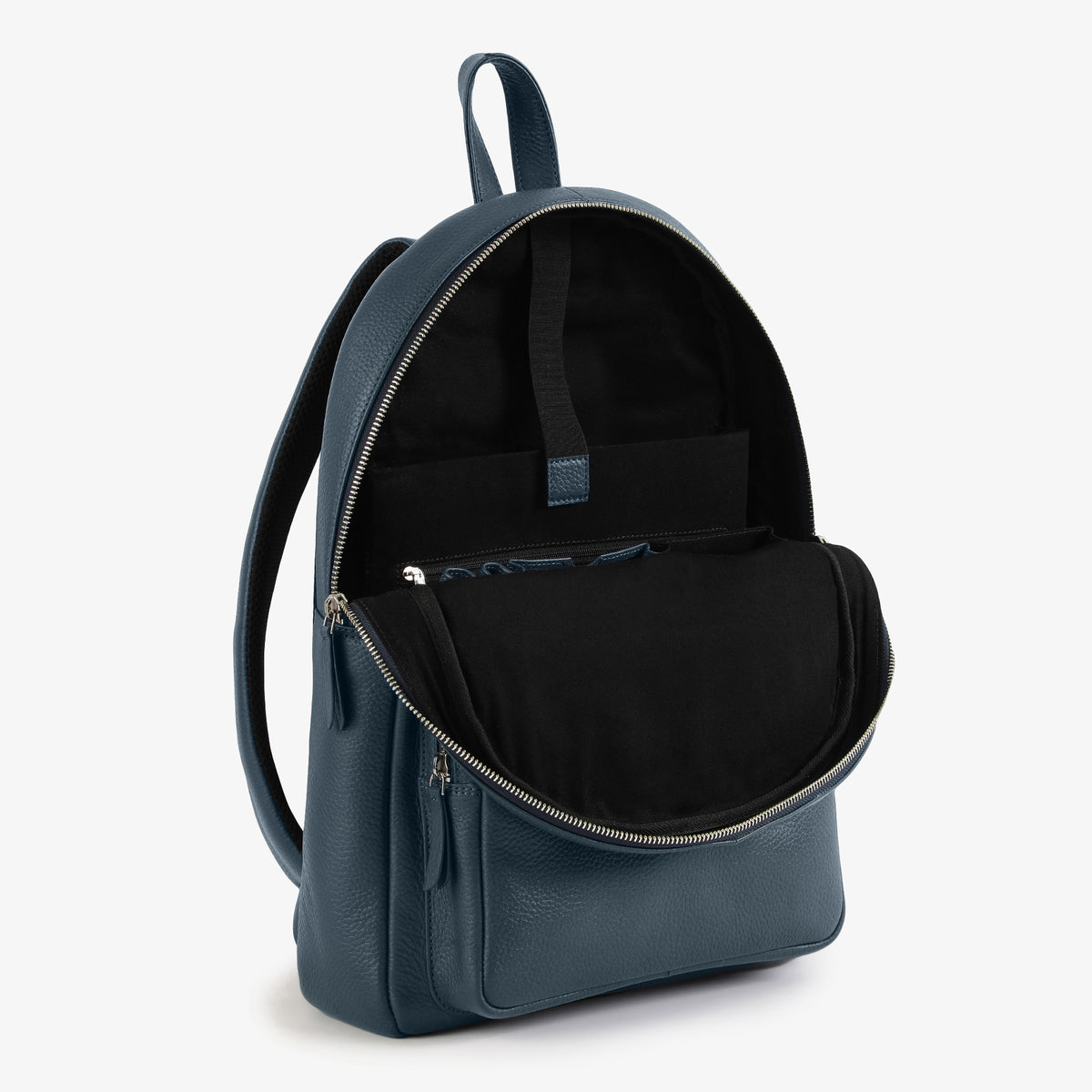backpack navy blue and leather MONYKER Bag Trolley Strap Holderness & Bourne The Broughton
